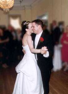 Dan and Steph during the first dance to Come Away with Me by Norah Jones