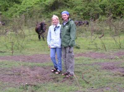 Waiting with the cows when the 2nd Jeep doesn't meet the boat...