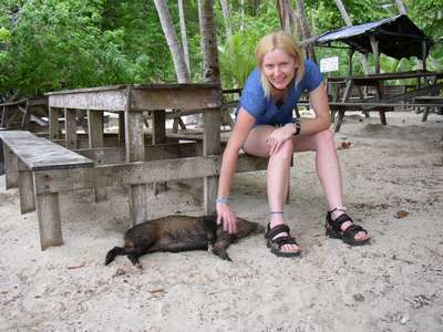 Kat and the drunk pig