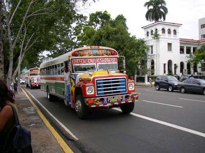 Public Transit in Panam City - all the public buses are psychedelic!