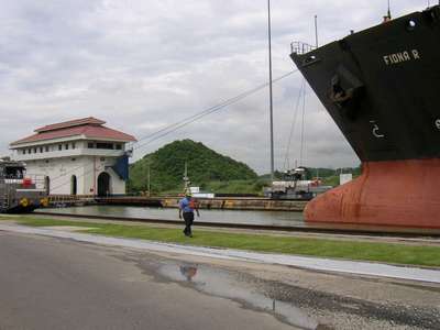 Big boat in Panama Canal