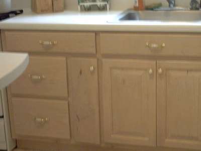 Kitchen Cabinets
White  Brass Handles