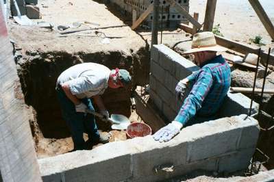 Mike and Chuck at work (4/8/02)