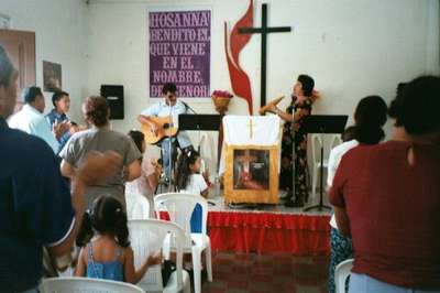 Worship in Danli (4/7/02)