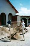 Pat and Jeannie sifting sand (4/11/02)