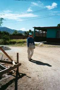 Pat moving concrete blocks (4/11/02)