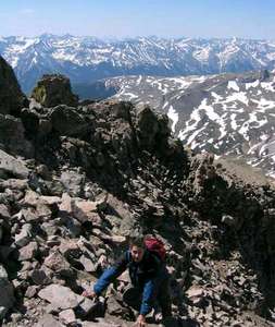 Safe trail all the way to the top of Uncompaghre Peak (Colorado 14er) 