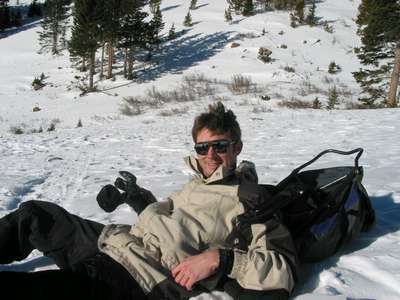 Enjoying the rays at Herman's Gulch