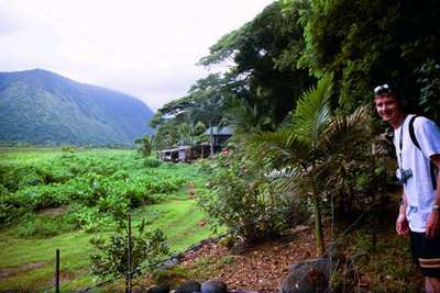 Hiking to the waterfalls.  Waipio Valley, Big Island