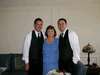 Craig, mom and Marc posing for one more picture before the wedding ceremony.