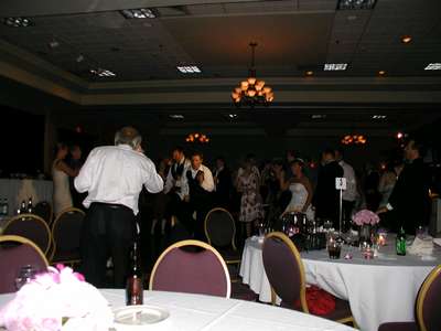 My dad doing the running man for the family dance off.