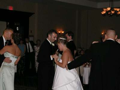 The bridal party dance.