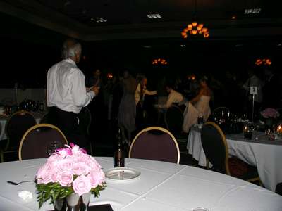 My grandpa and my brother in a dance off at the reception.