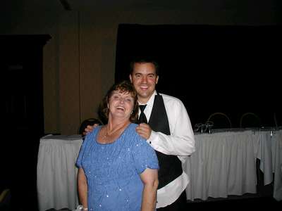 Marc and mom after a long night of drinking and dancing.