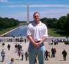 Mike in front of the Reflecting Pool