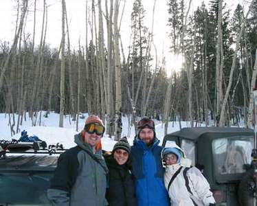 Snowshoeing near St. Elmo (From left: Paul, Nova, Che, and Oneea)