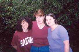 Michelle, Diane, and Melissa - also at whitewater rafting in PA, but off the river!