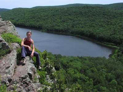 Too close to the edge at Lake of the Clouds