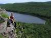 Too close to the edge at Lake of the Clouds