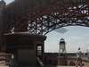 A picture of Fort Point light house that sits right under the Golden Gate Bridge.