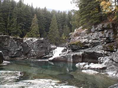 Falls in Glacier NP, MT.