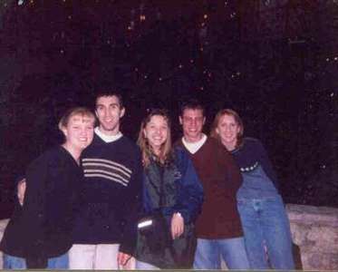 The Alamo bowl gang. Alyson, Dave, Niki, Keith and Julie enjoying the Riverwalk in San Antonio, Texas.