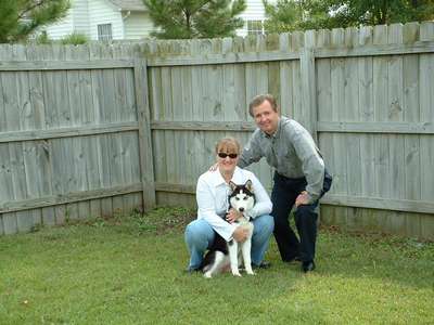 Dad rejoicing during his last day in NC with Skye.