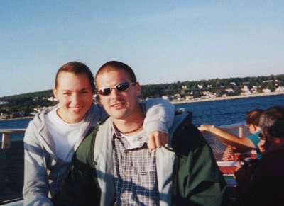 On a ferry to Mackinac Island