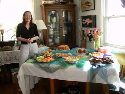 The wonderful table full of food!  It was absolutely gorgeous!