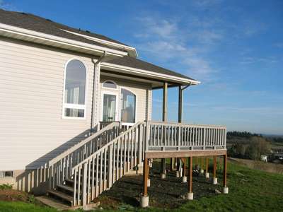 Stairs To The Deck And Camping Area Below