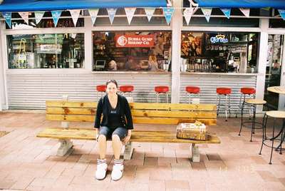 Sarah at her favourite restaurant Bubba Gumps at Bayside Market place. Life is just a box of chocolates!!